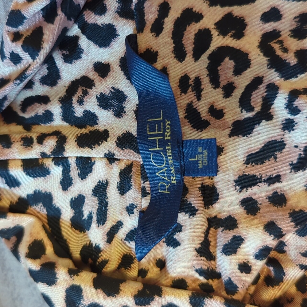 NWT Rachel Roy Long Sleeve Faux Wrap Dress Size Large